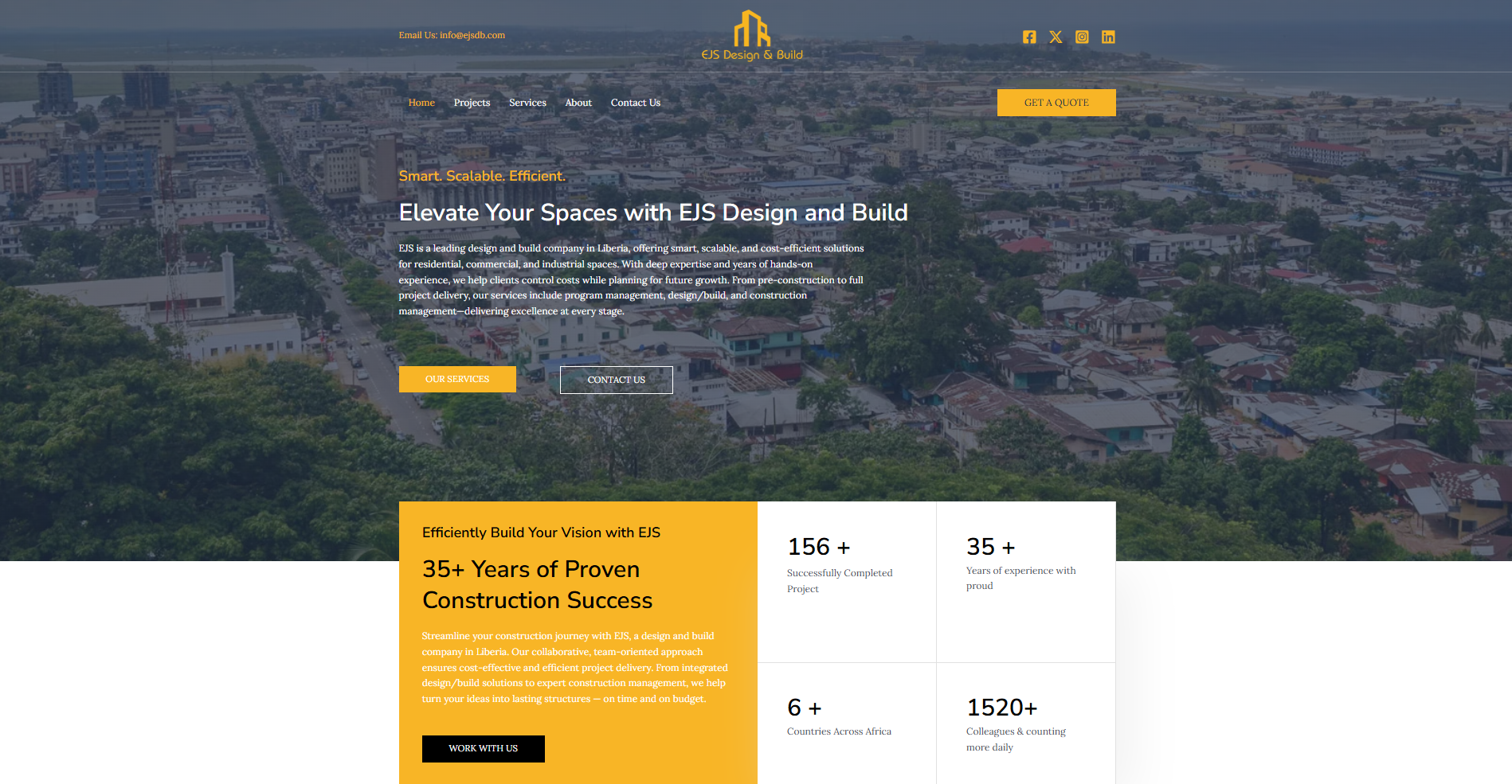 “Live website built by Telecel Liberia for a Liberian business”