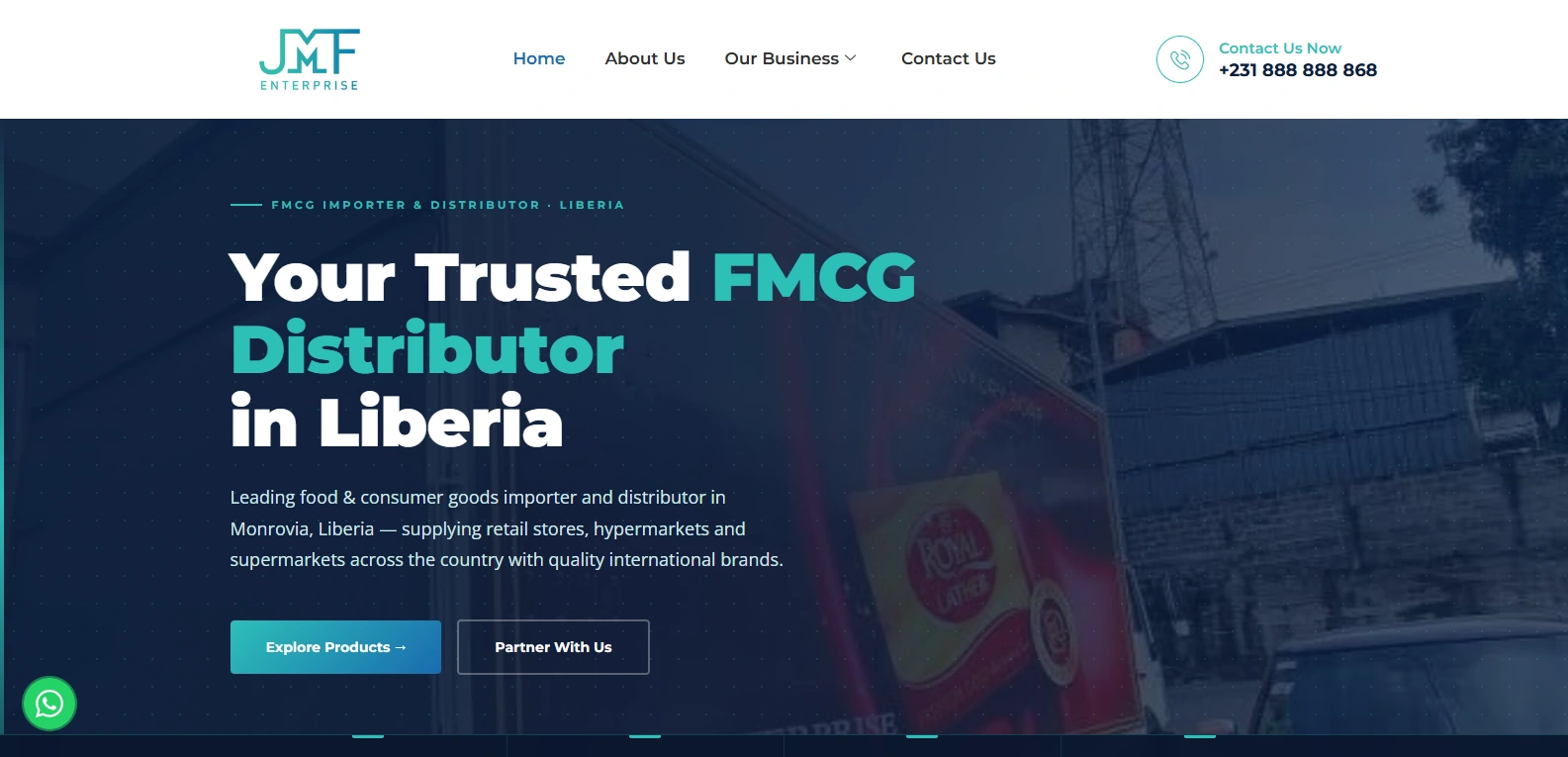 JMF Enterprise website homepage