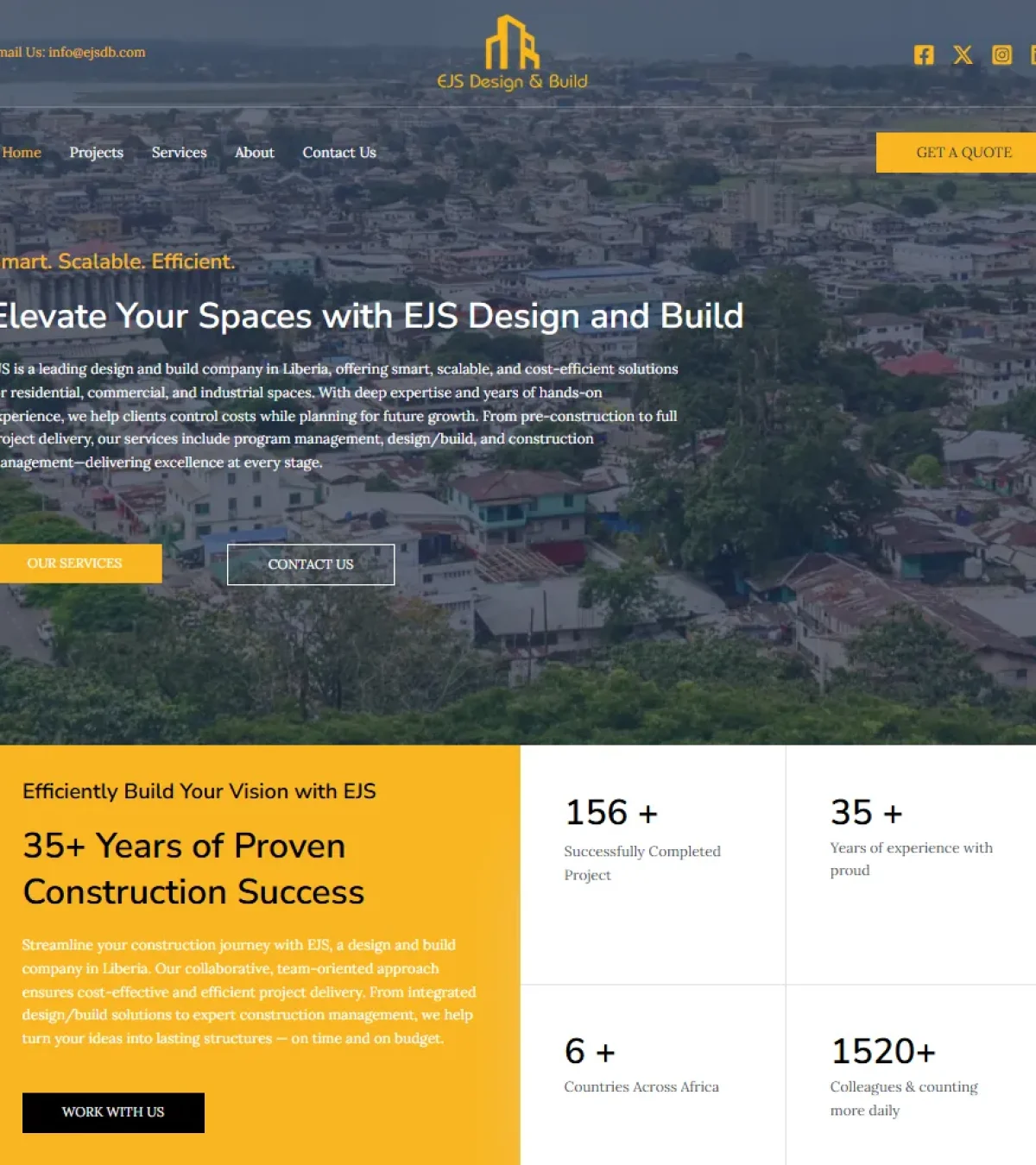 “Live website built by Telecel Liberia for a Liberian business”